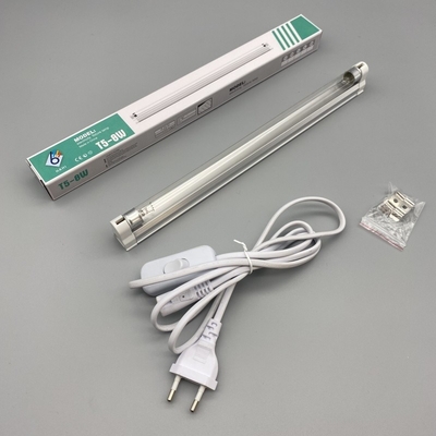 253.7nm ওজোন জেনারেটিং ইউভি ল্যাম্প 110V 220V UVC T5 8W ওজোন মুক্ত ইউভি আলো